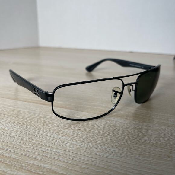 Ray-Ban RB3445 002/58 Black Sunglasses FRAMES ONLY 61-17 3P Made in Italy - Picture 1 of 8